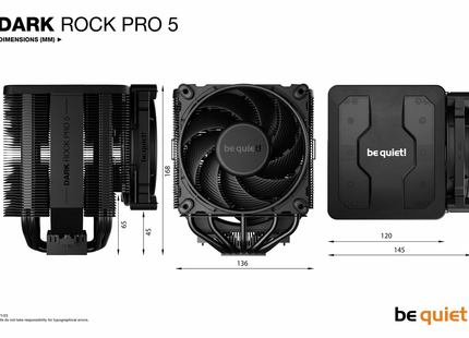 be quiet! Dark Rock Pro 5 - Afmetingen