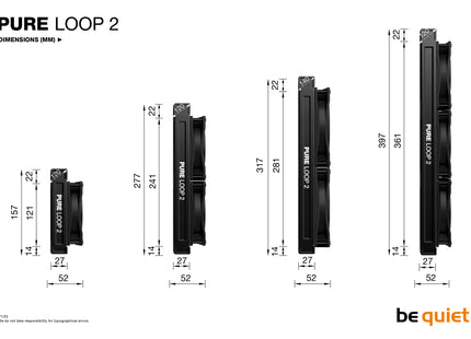 be quiet! Pure Loop 2 240mm - Afmetingen