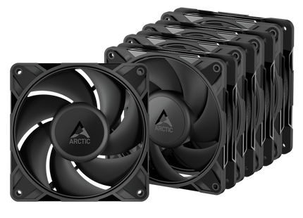 Arctic P12 Pro PST Zwart 5-Pack - Vooraanzicht