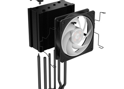Cooler Master Hyper 212 3DHP Black ARGB - Exploded view