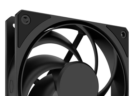 Cooler Master V4 Alpha 3DHP Black - Mobius 120 fan closeup
