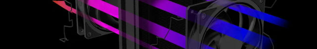 Cooler Master V4 Alpha 3DHP Black - Vooraf geïnstalleerde Ring Blade‑ventilatoren