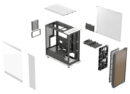 Fractal Design North Chalk White TGC - Exploded view