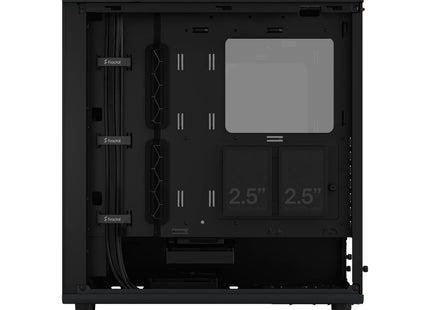 Fractal Design North Charcoal Black TGD - 2.5"drive opties