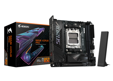 GIGABYTE B850I AORUS PRO - Verpakking met inhoud