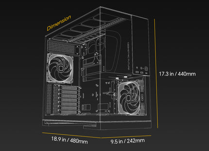 Geometric Future Model 5 (5FAN) Wit - Afmetingen