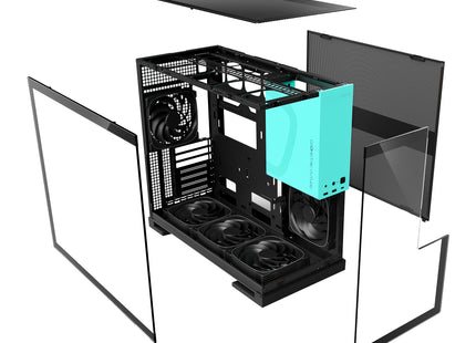 Geometric Future Model 5 (5FAN) Zwart/Blauw - Exploded view