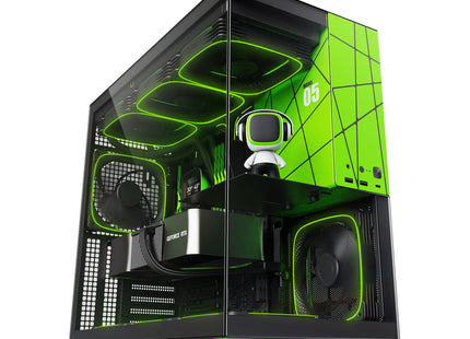 Geometric Future Model 5 (5FAN) Zwart/Groen - Build 1 met platform