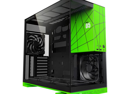 Geometric Future Model 5 (5FAN) Zwart/Groen - PC case zonder verlichting
