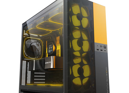 Geometric Future Model 5 Vent (5FAN) Zwart/Geel - Build met GPU 2
