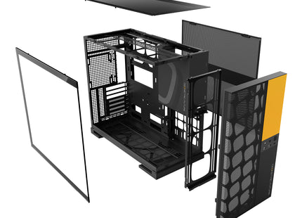 Geometric Future Model 5 Vent (5FAN) Zwart/Geel - Exploded view