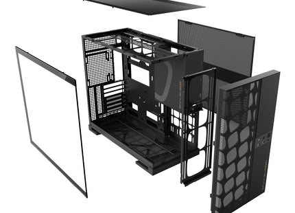 Geometric Future Model 5 Vent Zwart - Exploded view