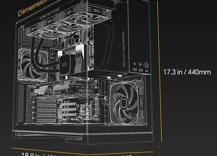 Geometric Future Model 5 Zwart/Groen - Afmetingen