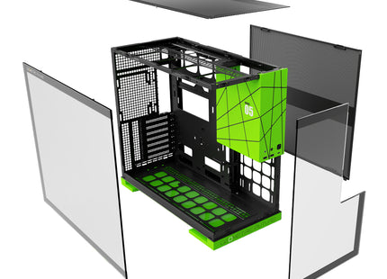 Geometric Future Model 5 Zwart/Groen - Exploded view