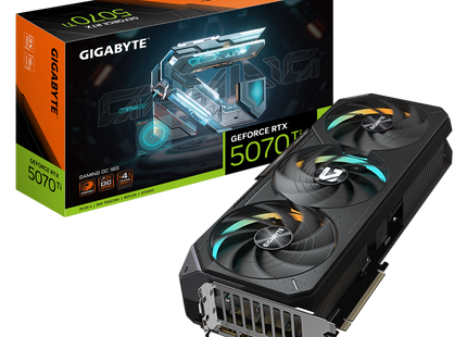 Gigabyte GeForce RTX 5070 Ti Gaming OC 16G - Verpakking met product