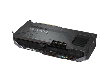 Gigabyte Radeon RX 9070 XT GAMING OC 16G - Backplate GPU gekanteld