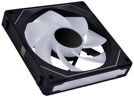 Lian Li UNI FAN SL-INF 140 ARGB Reverse Blade Zwart - Fan gekanteld zonder verlichting