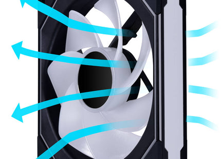 Lian Li UNI FAN SL-INF 140 ARGB Reverse Blade Zwart - Fan niet draaiend Airflow