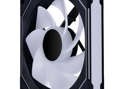 Lian Li UNI FAN SL-INF 140 ARGB Reverse Blade Zwart - zijkant  niet draaiend