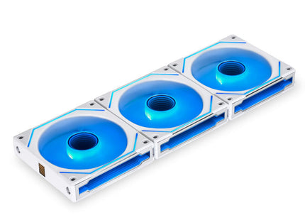 Lian Li Uni Fan SL-INF 120 RGB Wit Triple Pack - Vooraanzicht