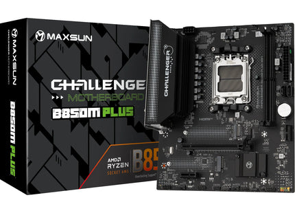 MAXSUN MS-Challenger B850M PLUS WIFI - Verpakking met product