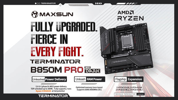 MAXSUN MS-Terminator B850M PRO DARK WIFI - Banner