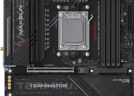 MAXSUN MS-Terminator B850M PRO DARK WIFI - Frontaal