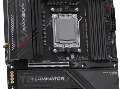 MAXSUN MS-Terminator B850M PRO DARK WIFI - Gekanteld