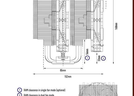 NH-D15 G2 chromax.black - Afmetingen