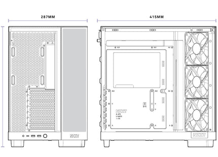 NZXT H6 Flow RGB Black - Afmetingen