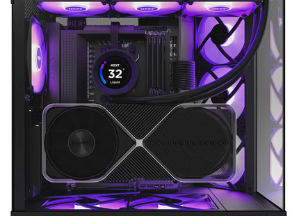 NZXT H6 Flow RGB Black - Build linker zijkant