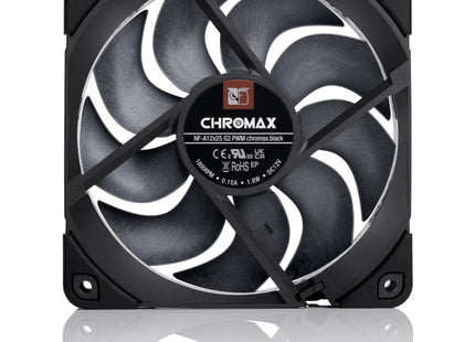 Noctua NF-A12x25 G2 PWM chromax.black - Achterkant