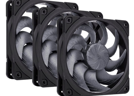 Noctua NF-A12x25 G2 PWM chromax.black Triple Pack - Vooraanzicht