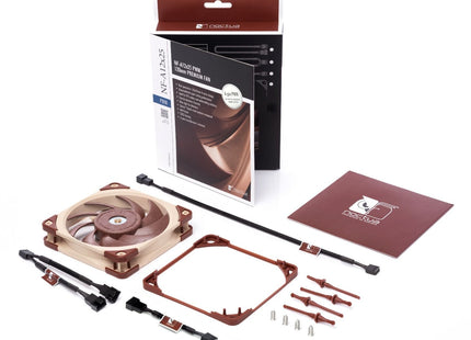 Noctua NF-A12x25 PWM - Product met verpakking en inhoud