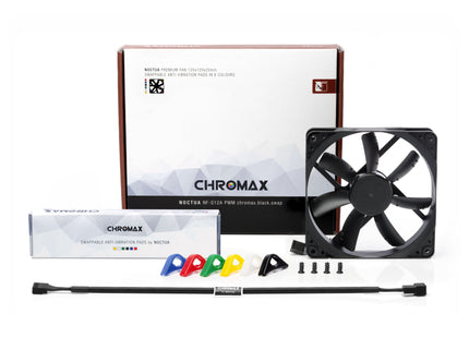 Noctua NF-S12A PWM Chromax.Black.Swap -Verpakking met inhoud
