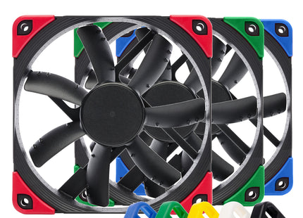 Noctua NF-S12A PWM Chromax.Black.Swap Triple Pack - Bundel