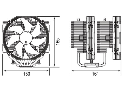 Noctua NH-D15 - Afmetingen