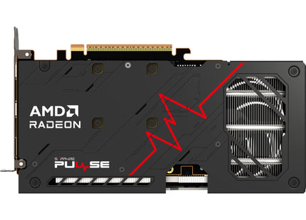 Sapphire Pulse Radeon RX 9060 XT 16GB - Achteraanzicht