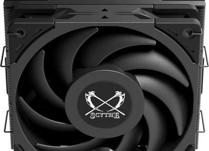 Scythe Mugen 6 Dual Fan Black Edition - Bovenaanzicht frontaal
