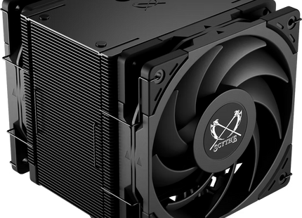 Scythe Mugen 6 Dual Fan Black Edition - Bovenaanzicht voorkant