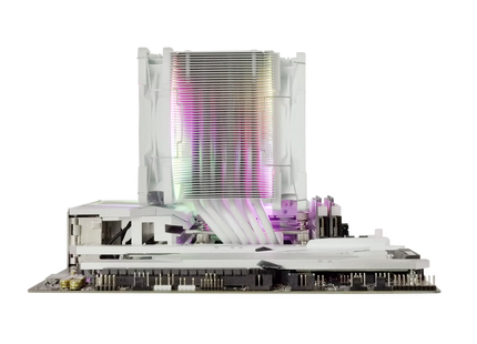 Scythe Mugen 6 Dual Fan White ARGB Edition - CPU koeler op moederbord zijkant