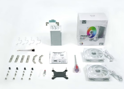 Scythe Mugen 6 Dual Fan White ARGB Edition - Verpakking met inhoud
