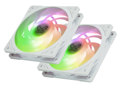Scythe Mugen 6 Dual Fan White ARGB Edition - WonderTornado 120 ARGB