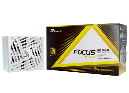 Seasonic FOCUS GX ATX 3 (2024) 850W White - Product met verpakking