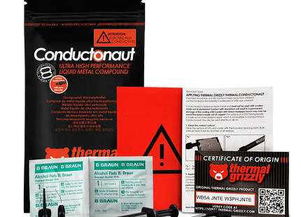 Thermal Grizzly Conductonaut 5 gram - Verpakking met inhoud
