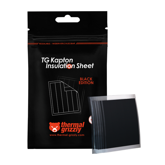 Thermal Grizzly Kapton Insulation Sheet Black - Vooraanzicht