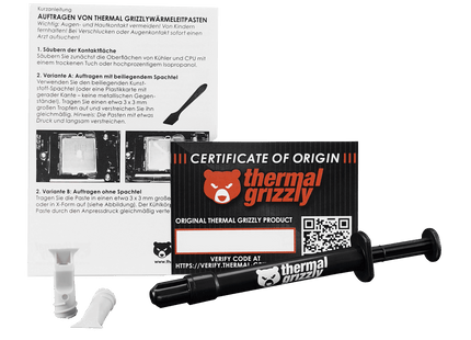 Thermal Grizzly Kryonaut Extreme 2 gram - Inhoud verpakking