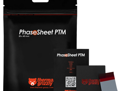 Thermal Grizzly PhaseSheet PTM 50x40mm - Verpakking met inhoud