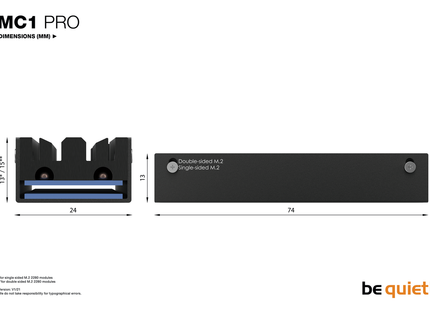 be quiet! MC1 Pro - Afmetingen