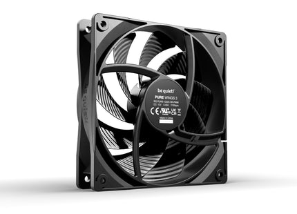 be quiet! Pure Wings 3 120mm PWM High-Speed Black Triple Pack - Achterkant fan